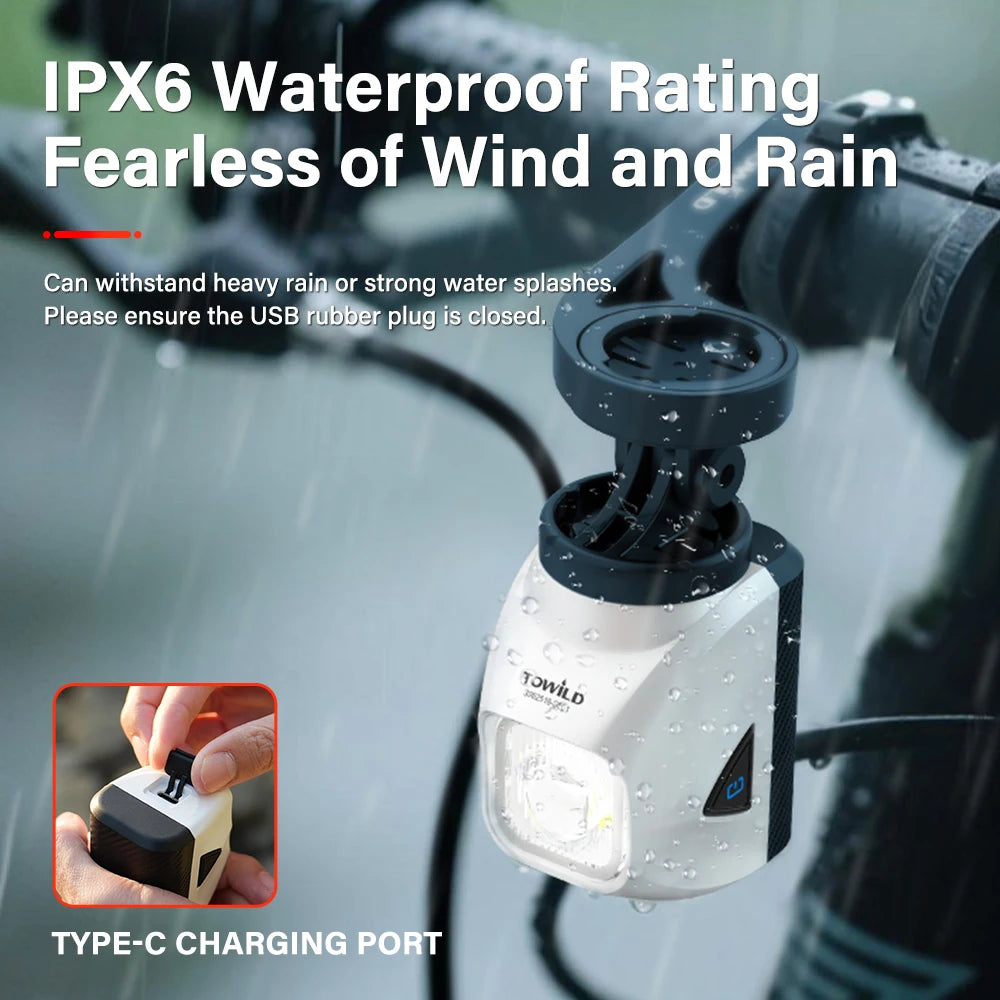 DL1200S Bicycle Light With Anti-Glare Cut-Off Line Beam 1500LM Rechargeable Led Bike Front Lights Mtb Cycling Headlights