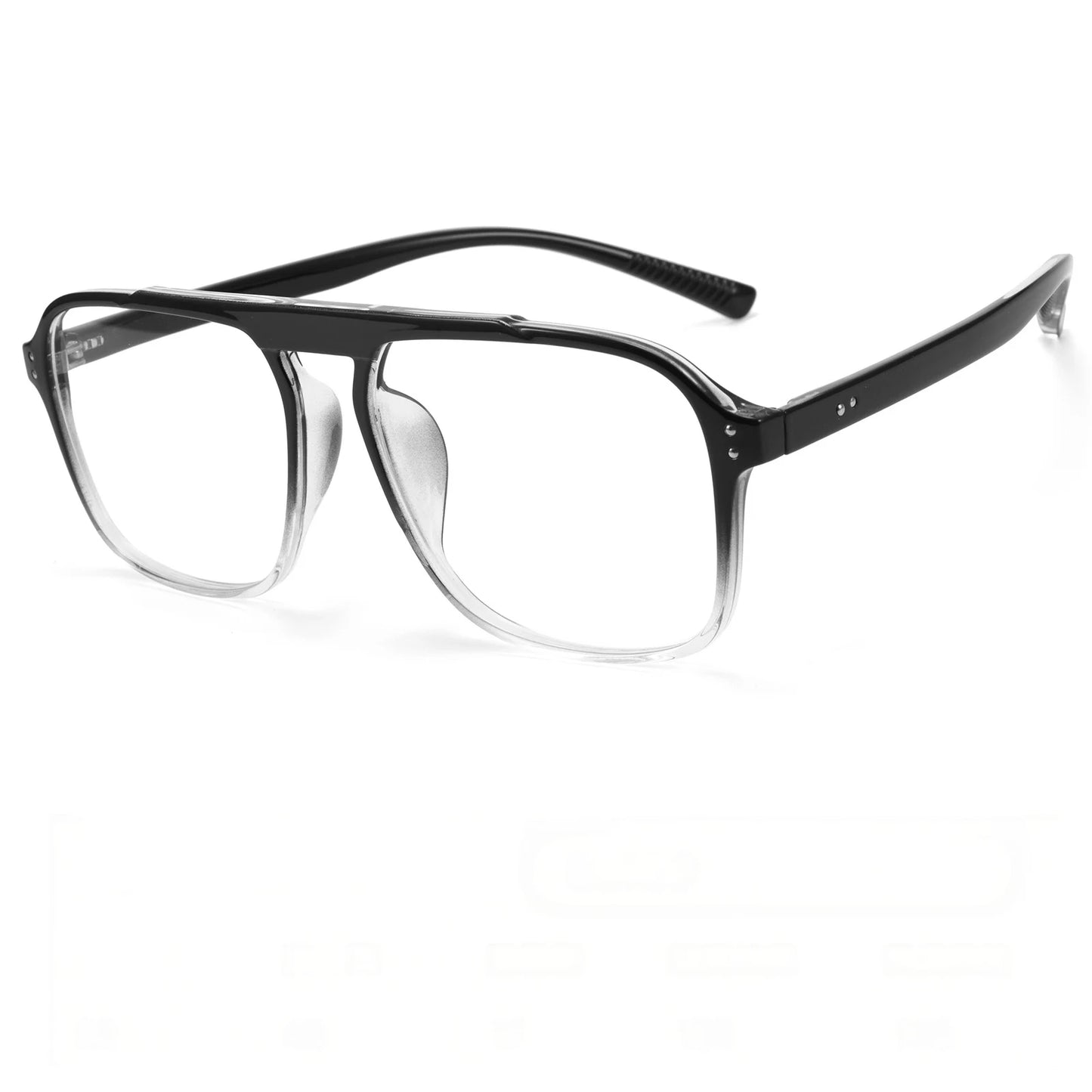 Mens Retro Pilot Double Bridge Progressive Multifocal Prescription Glasses