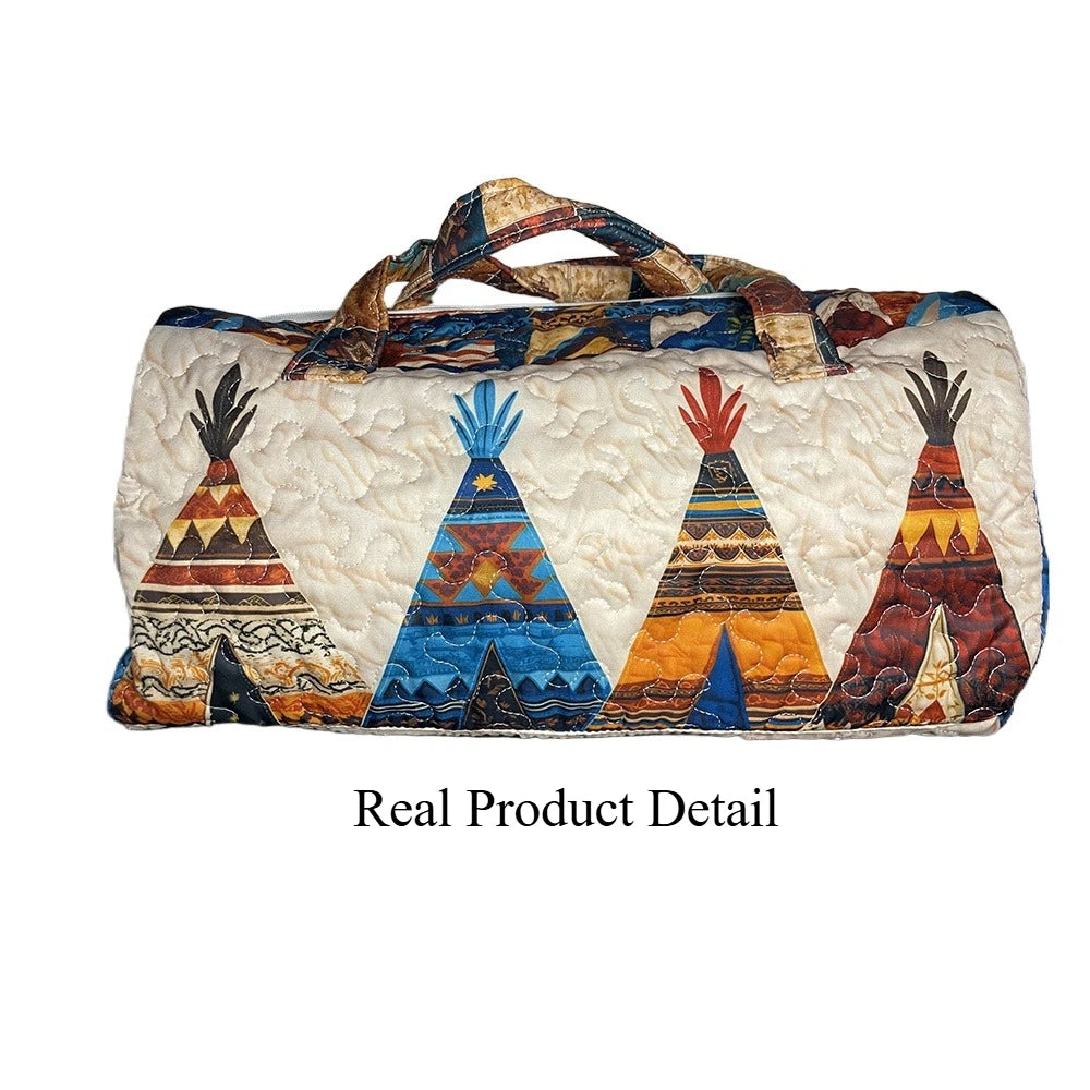 Quilted Travel Bag 3D Butterfly Flowers Print Large Capacity Carry On Duffle Bag for Women Weekend Luggage Overnight Bag