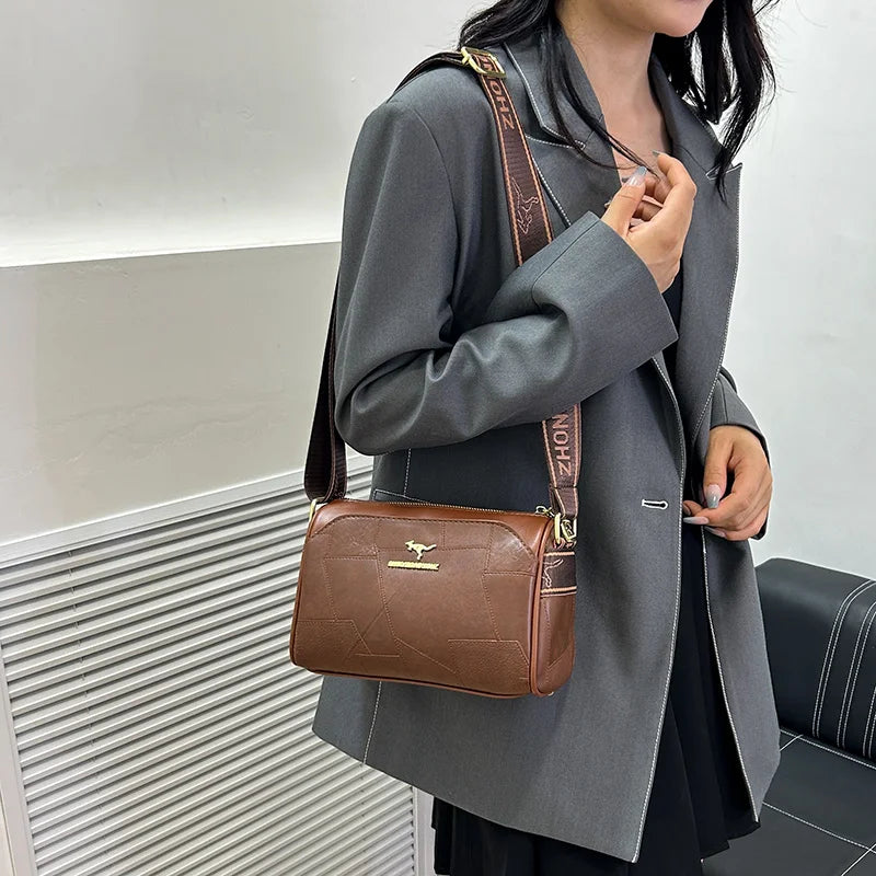 Splicing Shoulder Bag Soft Leather Female Wallet Crossbody Bag Messenger Bags Luxury Designer