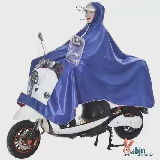 Full Body Waterproof PVC Rain Poncho for Motorcycle and Bicycle Riding