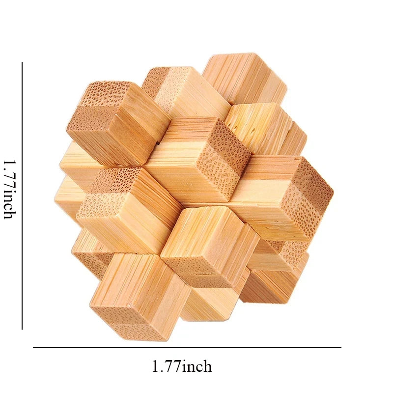 Wooden Kong Ming Lock Lu Ban Lock IQ Brain Teaser Puzzle Games  3D Puzzles for Adults Montessori Educational Toys