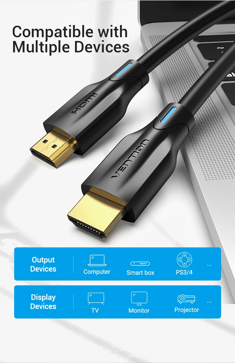 HDMI-Compatible 2.1 Cable Ultra High Speed 8K@60Hz 4K@120Hz Certified Cord for PS5 Xiaomi TV Box Dolby Vision HDCP 2.3