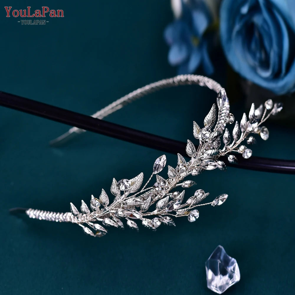 Elegant Bridal Headband Alloy Leaf Wedding Head Hoop Bride Hair Accessories Ornament