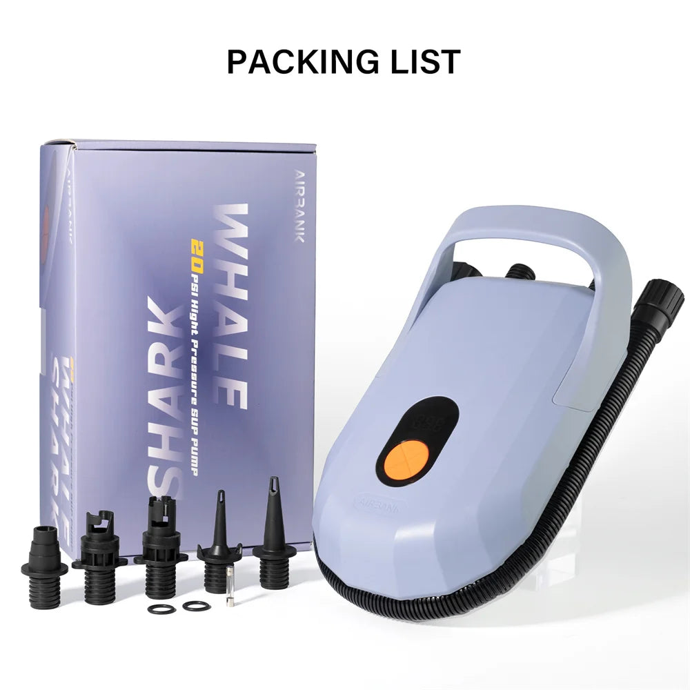 Electric Kayak Pump for Inflatable Boats 20PSI Stand Up Paddle Board Surfing Board with Nozzles Sup Pump