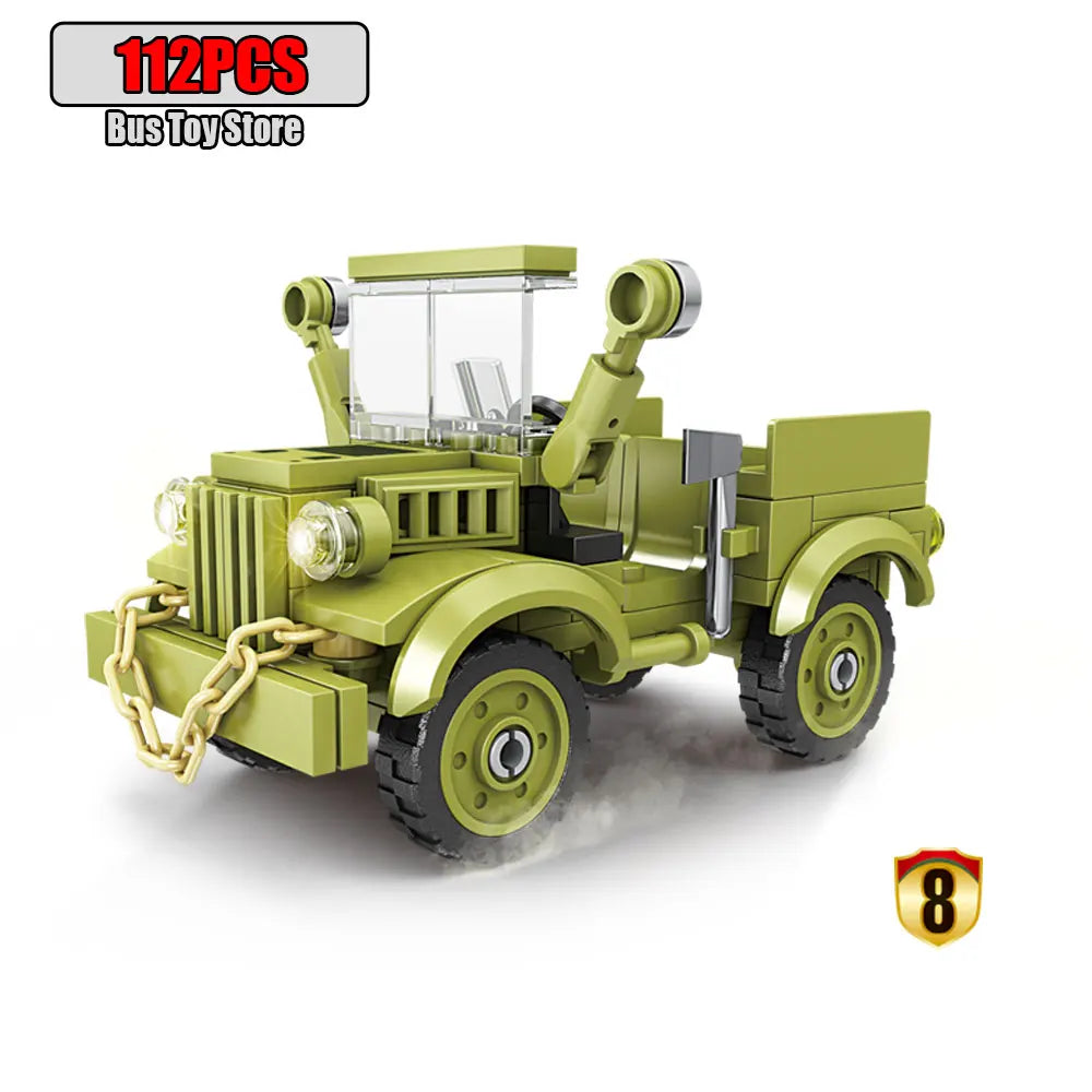 Aircraft Tank Aircraft Carrier MODERN EOLIPMENT MODERN WAR INFORMATION WW2 Military Model Building Blocks Bricks for Boy