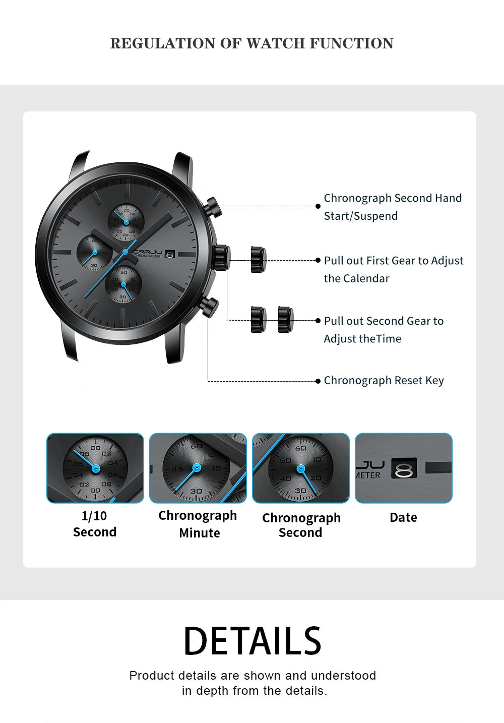 Luxury Man Watch High Quality Waterproof Chronograph Wristwatch Quartz Casual Clock relogio masculino