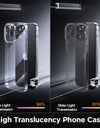 Case For iPhone 16 Pro Max Case Crystal Transparent PC Anti-Yellow Material Lens Protection Cover For iPhone 16 Pro Case