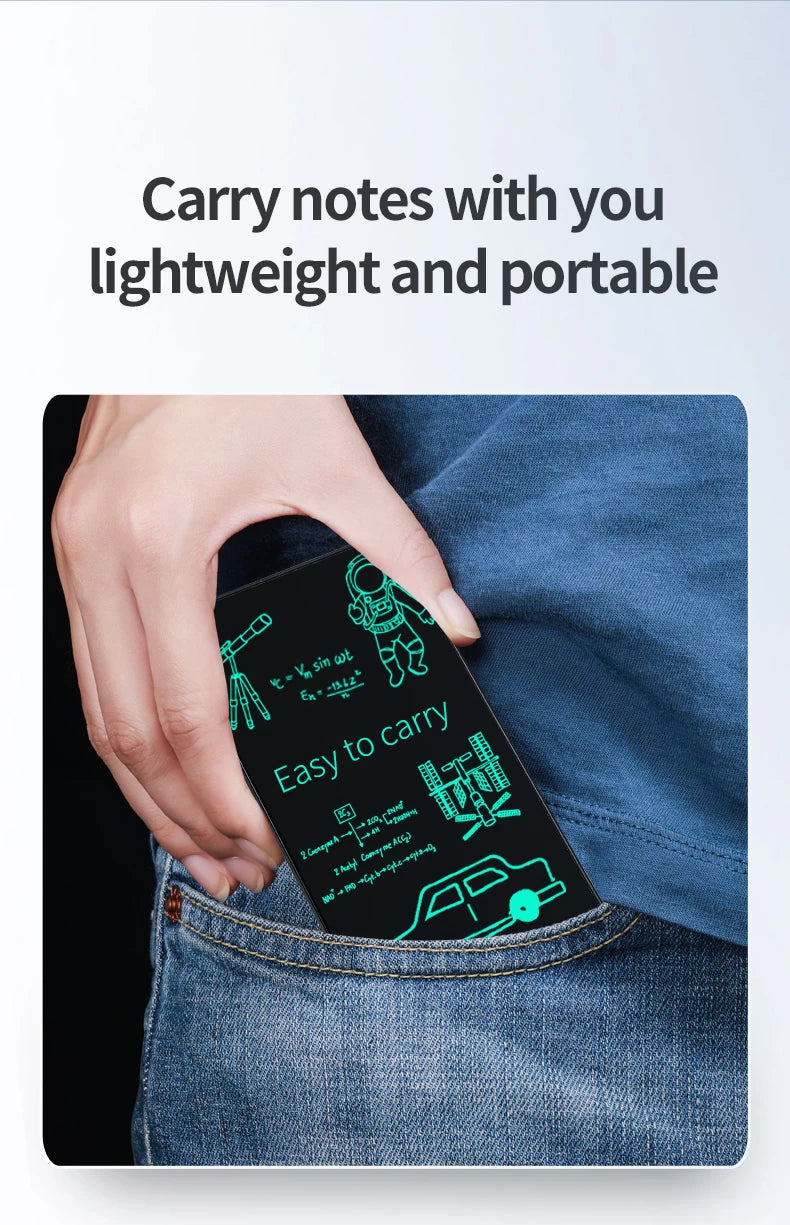 6.5inch Full Screen Superfine Handwriting Writing Blackboard Magic Tablet to Drawing Induction to Erase Single Sided Meeting Pad