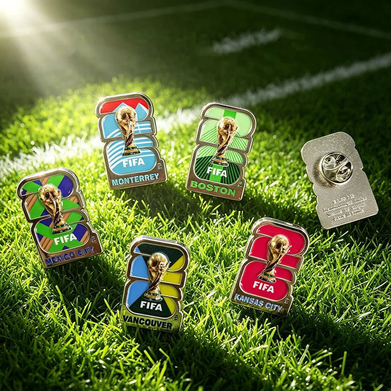 2026 Football Badge Collection Display Frame Soccer Fan Memorabilia Decor