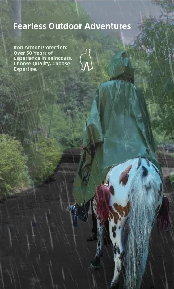 Tactical Waterproof Rain Poncho for Camping Hiking Cycling and Fishing