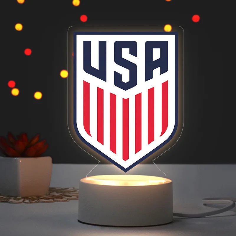 2026 Football Mascot Trophy LED Night Light Desktop Lamp Collectible Decoration