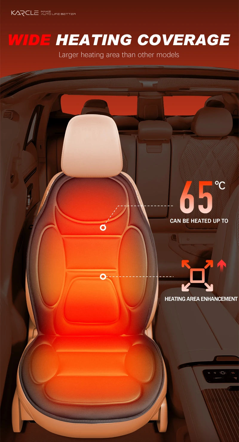 Winter Heated Car Seat Cover 12V Heating Warmer Car Seat Cushion 1/2pcs Auto Universal Car Seat Protector Cloak Cover Pads Set
