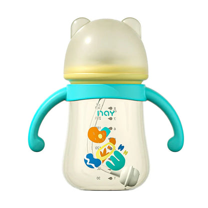 Baby Bottles Newbron PP Feeding Bottle Water Cup Food Grade Silicone Pacifier Three Uses In One Bottle 240ML Baby Items BPA Free