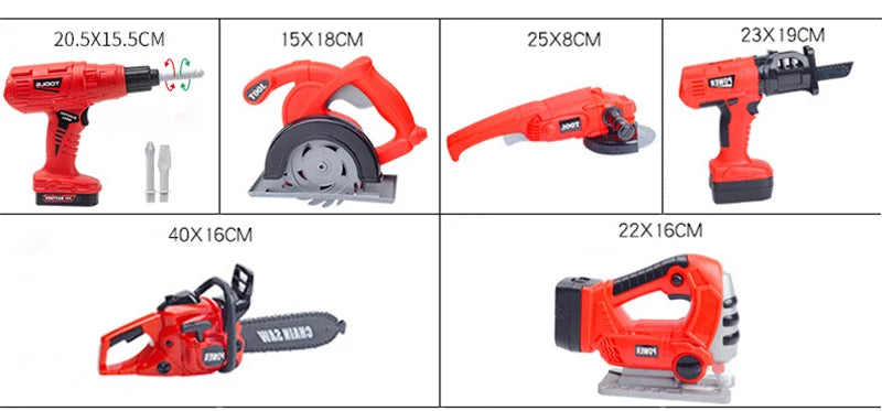 Toolbox Kit Educational Toys Simulation Repair Tools Toys Drill Plastic Game Learning Engineering Puzzle Toys Gifts For Boy