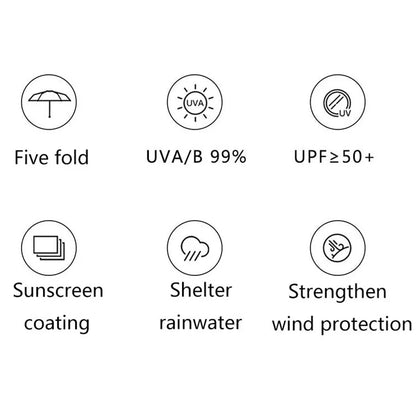 Sun Umbrella Travel Umbrella Compact Ultralight Mini Portable Waterproof Folding Umbrella Men And Women Umbrella