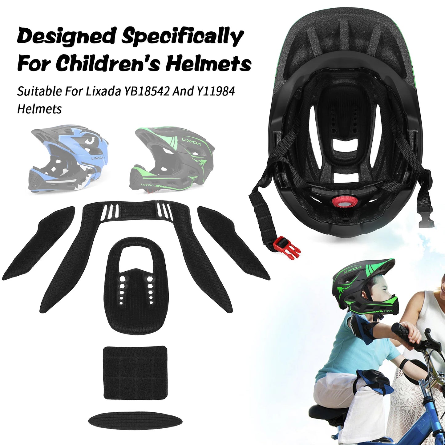 Kids Detachable Full Face Cycling Helmet For Bike Skateboard And Roller Skating