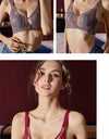 Women’s Lace Transparent Rabbit Ears Bra – Soft, Wire-Free Push-Up with Adjustable Straps