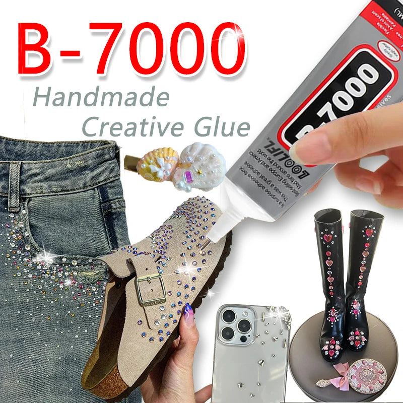 Glue, mobile phone screen glue, suitable for jewellery, house building models, dried flowers, wooden frames, fabrics, cardboard, woolen materials, universal crafts creative soft glue, anti-clogging design , 110ml