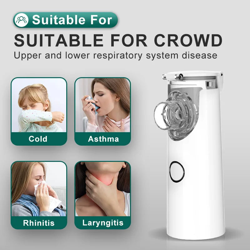 Medical Equipment Handheld Portable Nebulizer Silent Ultrasonicinalador Nebulizador  Inhaler Aerosol Atomizer Health Care