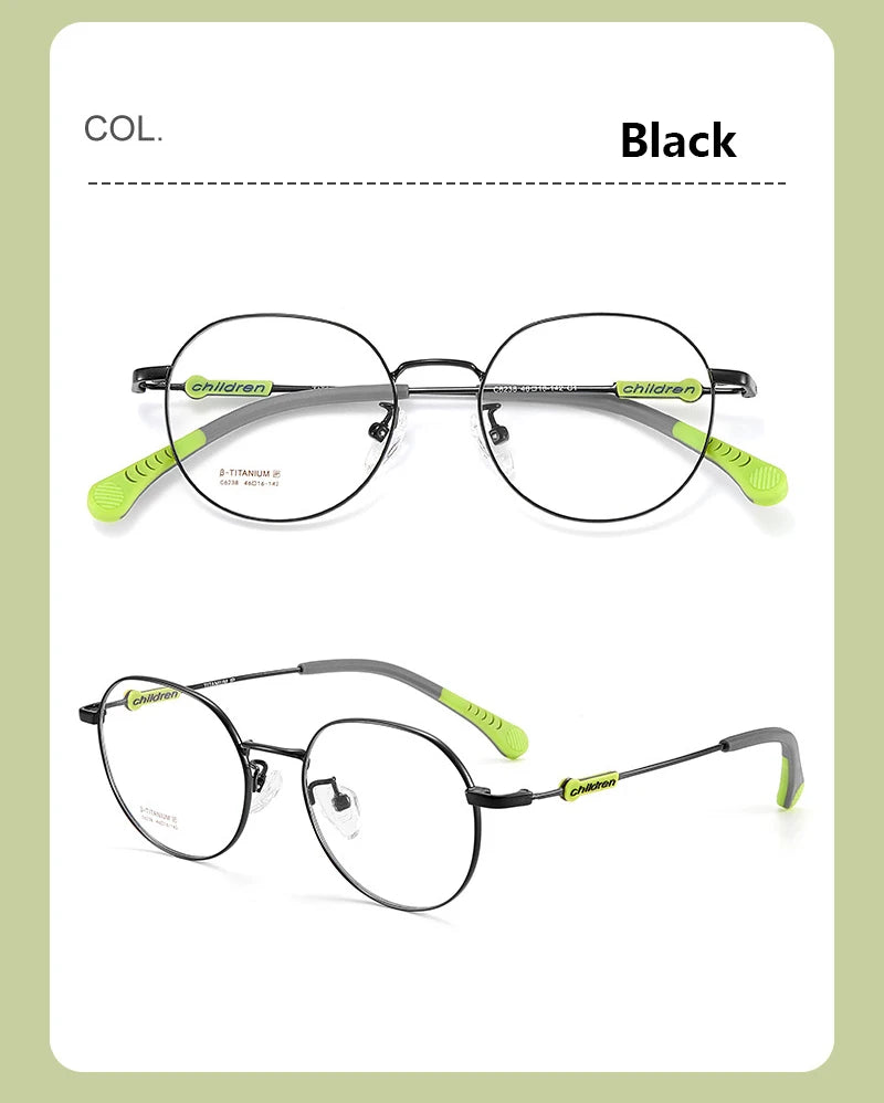 Kids Beta Titanium Lightweight Eyeglasses Frame