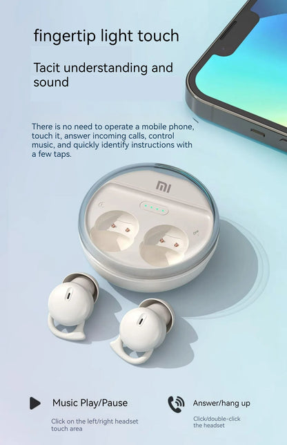 XIAOMI TWS Wireless Earbuds Bluetooth5.3 Sleeping Headphone Invisible Mini Earphone Noise Cancelling Comfortable Headset