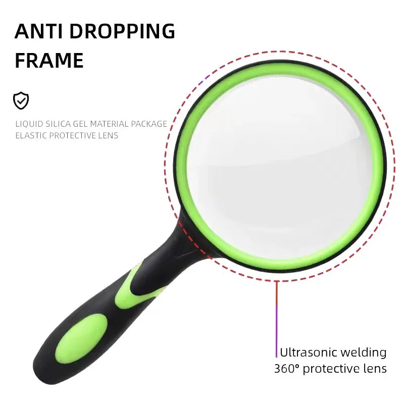 10X Handheld Magnifying Glass 50mm Reading Magnifier