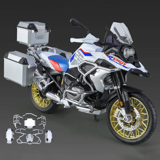 1:9 R1250GS ADV Alloy Die Cast Motorcycle Model Toy Vehicle Collection Sound and Light Off Road Autocycle Toys Car