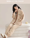 Women’s Winter Flannel Pajama Set – Thick, Soft Coral Fleece with Zipper & Oversized Fit