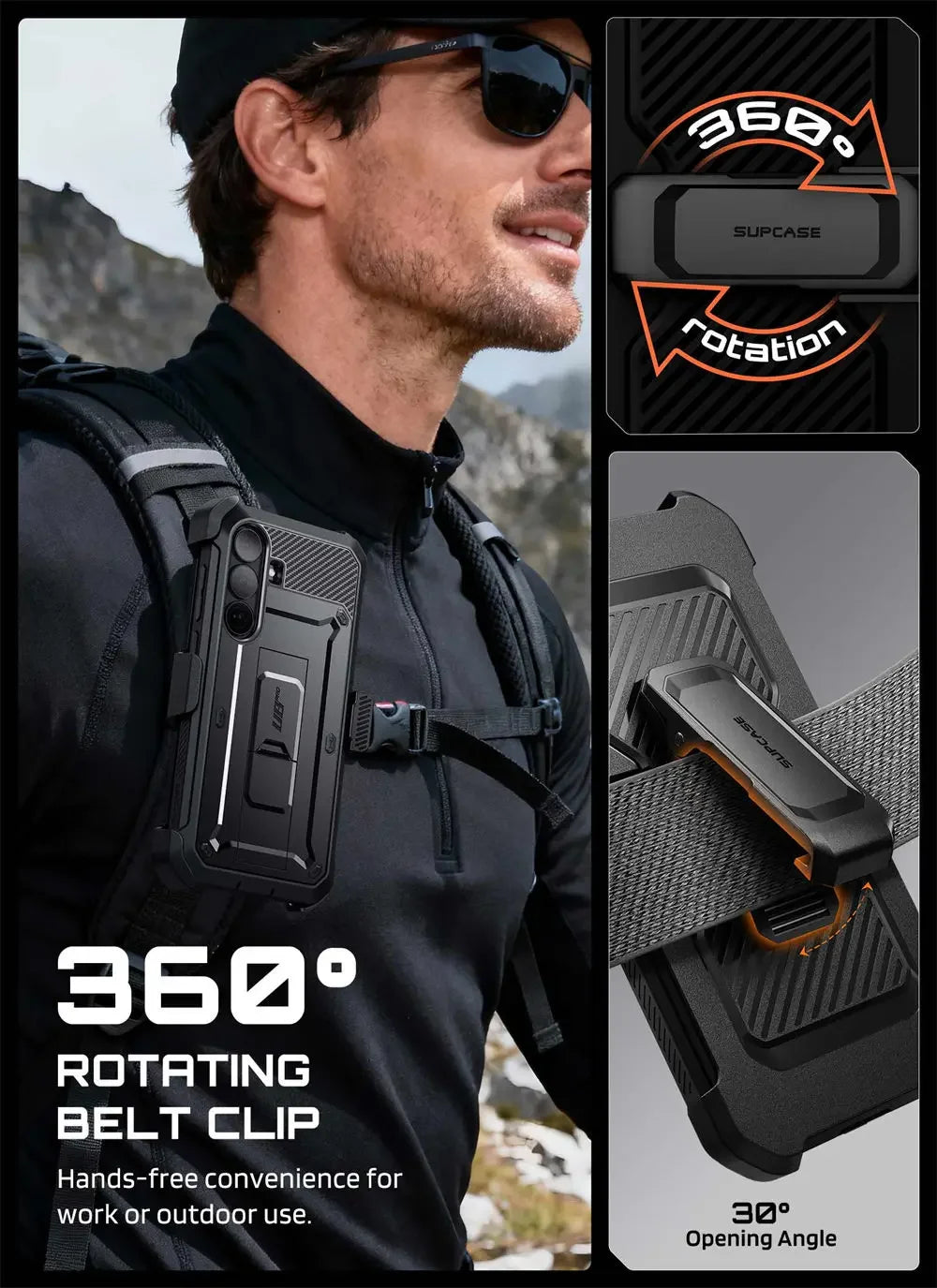 Rugged Phone Case with Screen Protector Kickstand and Belt Clip for Samsung Galaxy S26 FE