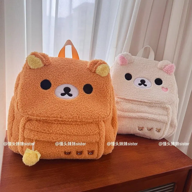 Kawaii Bear Plush Backpack Soft Travel Shoulder Bag