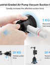 3 inch Car Single Pump Suction Cup Aluminum Alloy Mount with 1/4 & 3/8 Screw Hole for Gopro/ Insta360 and Other Cameras