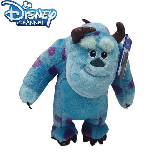 Disney 23/35cm Kawaii Monster University Electric Power Company Sulley Mike Wears Hat Doll Plush Toy Room Decoration  Gifts