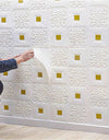 70cm*1m Ceiling Wallpaper 3D Brick Waterproof Wall Stickers Foam Self-Adchive Bedroom TV Background Wall Decoration
