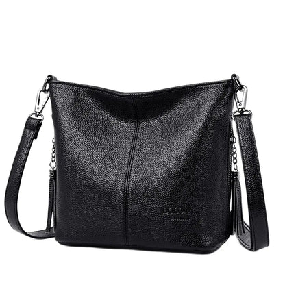 Soft Leather Purse Fashion Women Shoulder Messenger Bag Trend Designer Tassel Bag Luxury Ladies Handbag