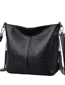 Soft Leather Purse Fashion Women Shoulder Messenger Bag Trend Designer Tassel Bag Luxury Ladies Handbag