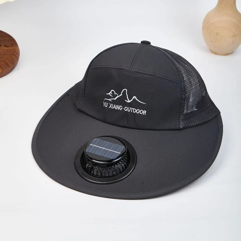 Solar Fan Baseball Cap With USB Charging