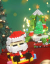 Knew Built Christmas Micro Mini Building Blocks Toys - Santa Claus, Christmas Tree, Reindeer, Snowman Elements - Perfect Gifts
