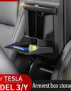 Magnetic Center Console Hidden Storage Box For Tesla Model 3 Y Armrest Hidden Organizer For Tesla Hidden Storage Box Accessory