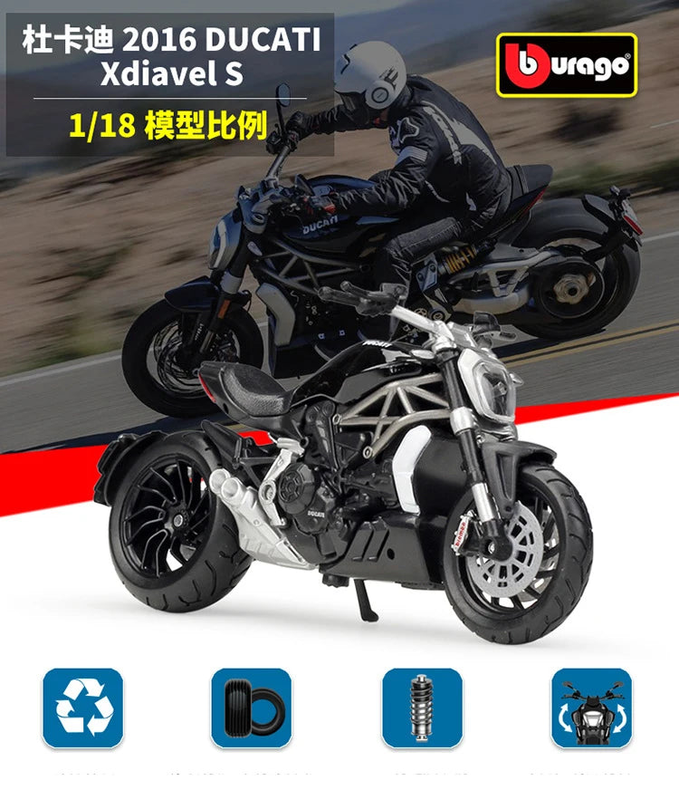 1 18 Scale Ducati XDiavel S 2016 Diecast Motorcycle Model