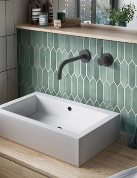3D Decorative Green Tile Stickers, Self-adhesive Hexagon Wall Stickers, Water and Mold Resistant, Easy to DIY, 30cm x 30cm