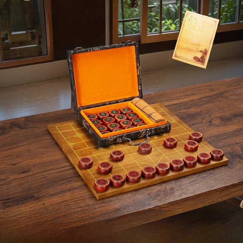 2 in 1 Wooden Chinese Chess & Go Board Game Set