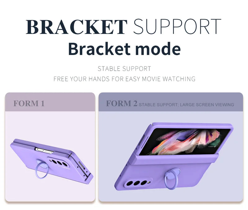 Car Mounted  Bracket Phone Case For Samsung Z Fold 2 3 4 5 Anti Fall All Inclusive Phone Protection Case
