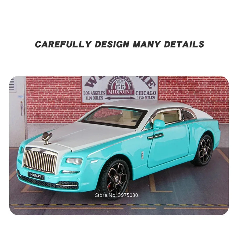 1:32 Scale Rolls-Royce Phantom 6x6 Wraith Car Model Toy Diecast Metal Alloy Off-Road Vehicle Models Sound Light Gifts
