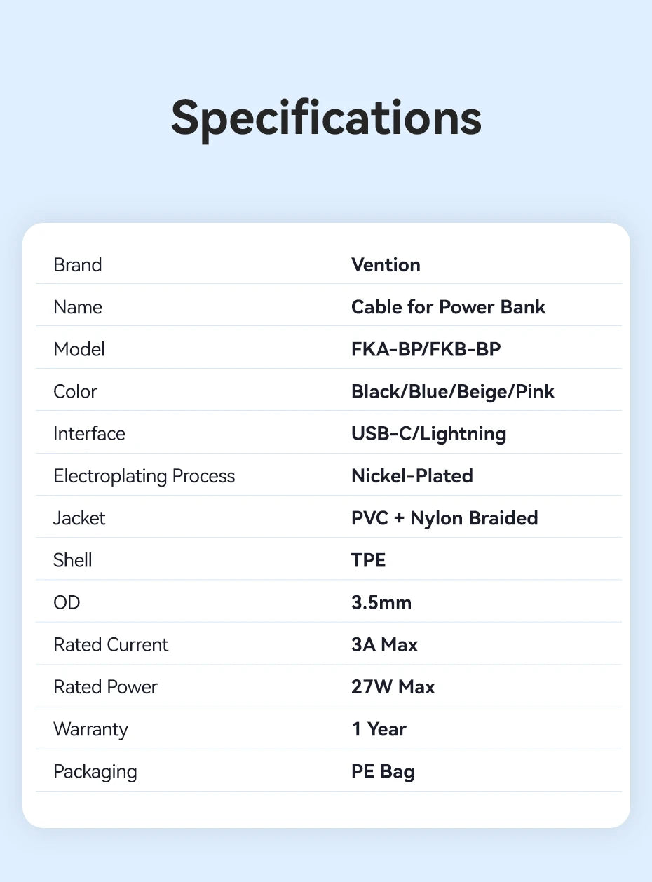 17cm Short USB Type C Cable 3A 27W Lightning Cable for iPhone 14 13 12 Power Bank Cable Fast Charging Data Cable