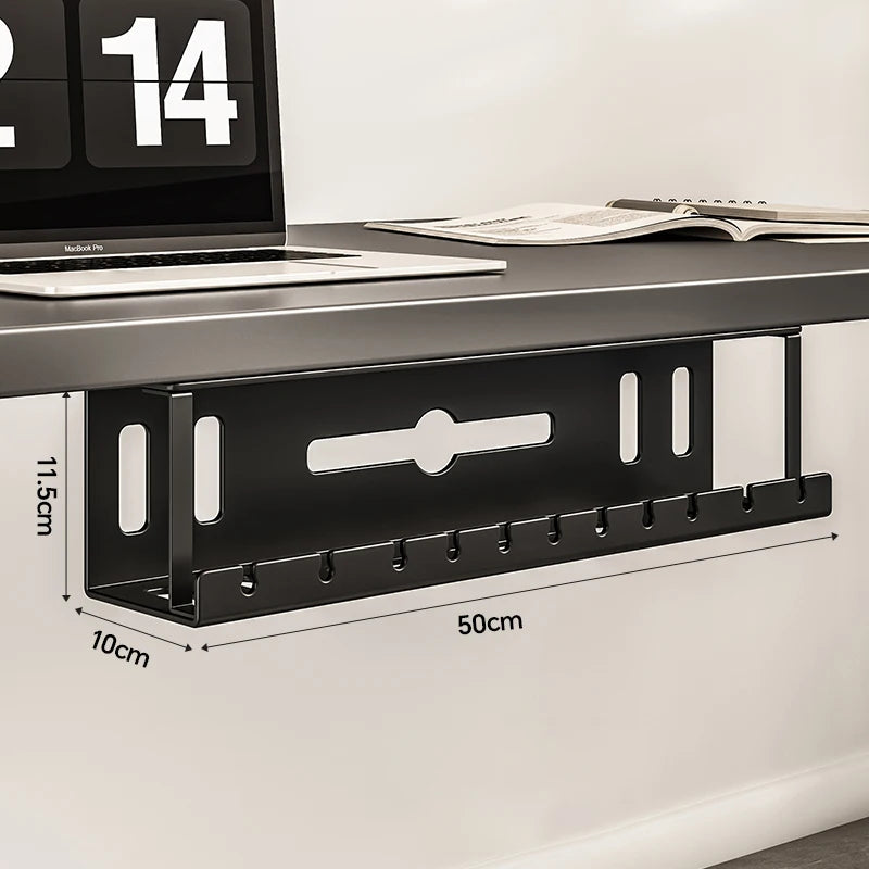 Under Desk Cable Management Tray, Metal Raceway Wires Cable Tidy Organizer Office and Home Cable Tray Use for Standing Desk