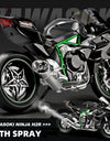 1:9 Kawasaki H2R With Spray Alloy Die Cast Motorcycle Model Toy Vehicle Collection Sound and Light Off Road Autocycle Toys Car