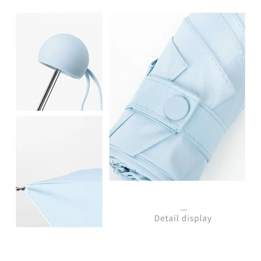 Compact Ultralight Folding Umbrella Waterproof Five Fold Portable Travel Umbrella Sun Rain Protection Umbrella