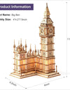 3D Wooden Puzzle Game Big Ben,Tower Bridge for Children Adult Gift DIY With Light
