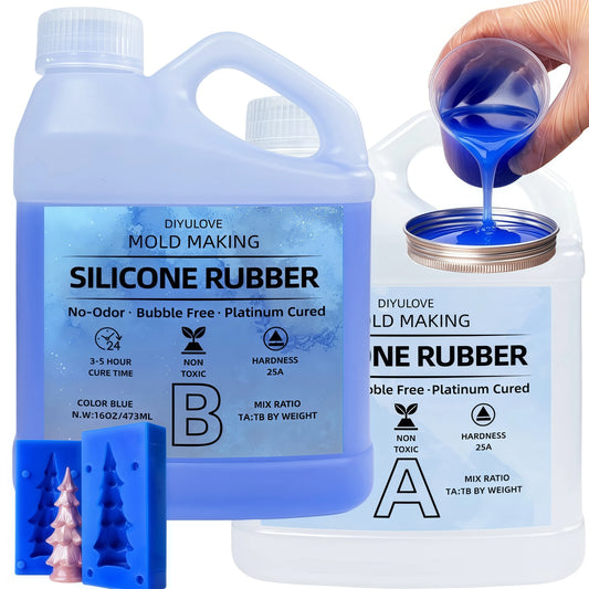 Silicone Mold Making Kit – Easy-Mix Flexible Platinum-Cured Silicone for Resin Casting Molds